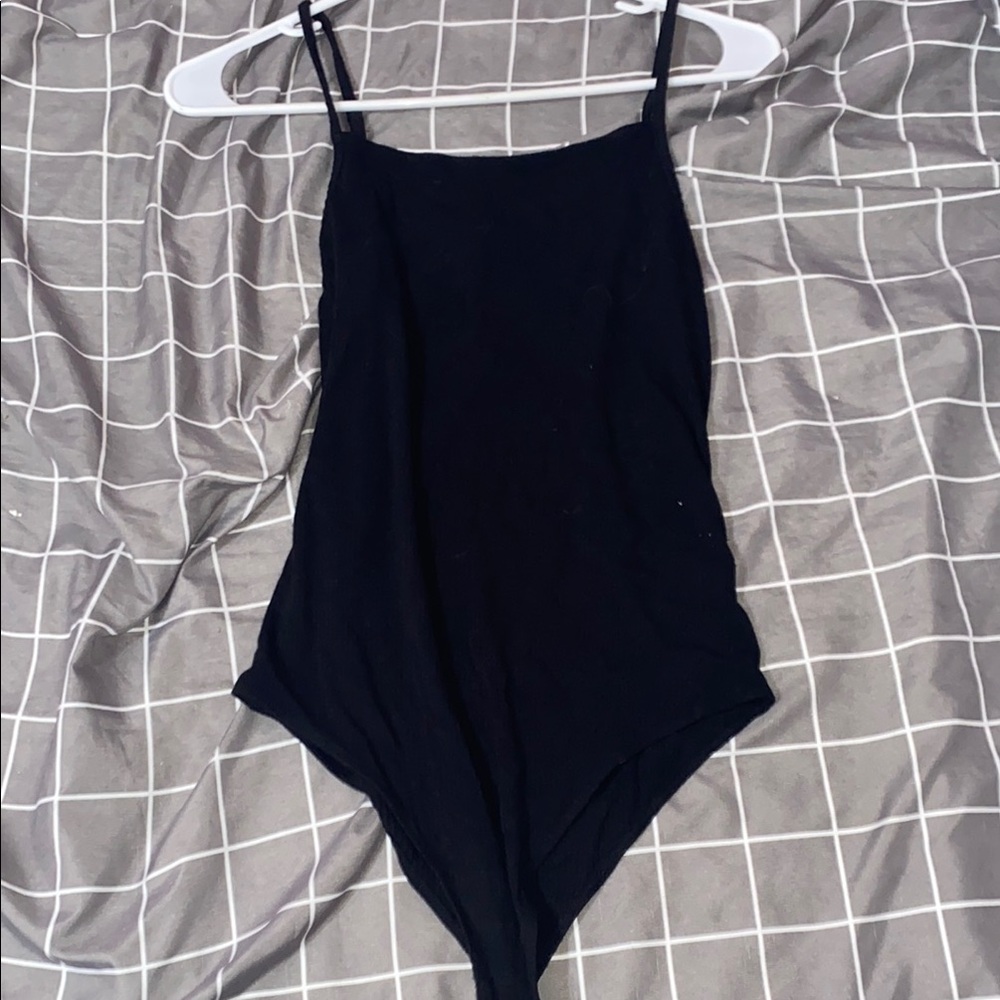 Wild Fable Black Ribbed Bodysuit